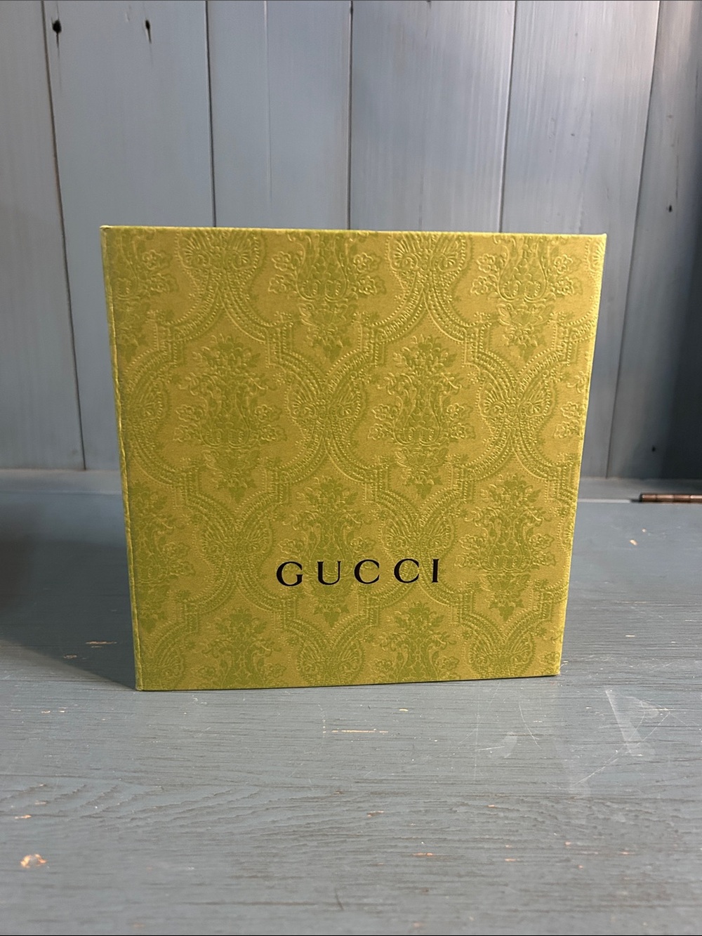 Gucci Chartreuse Embossed Decorative Box